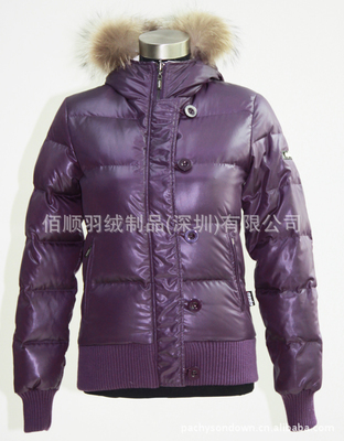 制衣工廠生產批發供應外貿服裝連帽毛條防水防寒保暖女裝羽絨服81